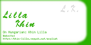 lilla khin business card